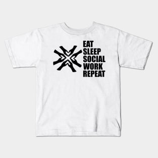 Social Worker - Eat Sleep Social Work Repeat Kids T-Shirt